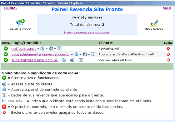 revenda site pronto